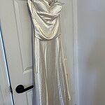 Precious Pearl Satin Maxi Dress Lime