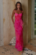 CHARLOTTE  BUSTIER SLIP MAXI DRESS - ROSALITA PINK