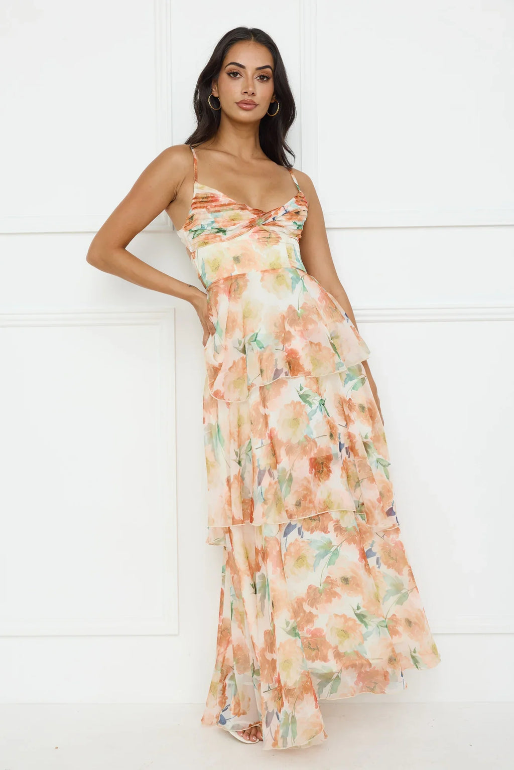 Starflower Breeze Maxi Dress Orange