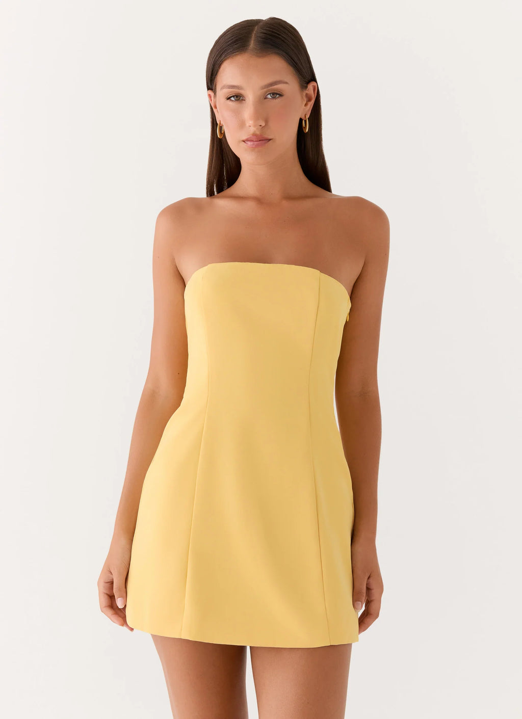 Honey Bow Mini Dress - Yellow
